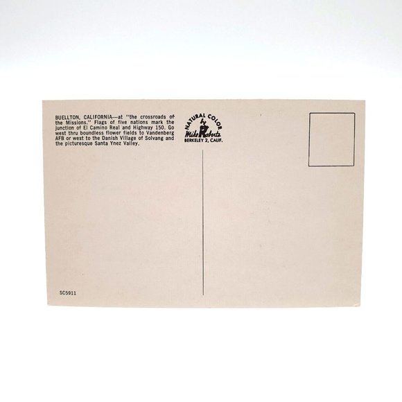 Vintage Postcard Danish Home Made Candy Little Copenhagen Buellton CA SC5911 - Picture 2 of 2